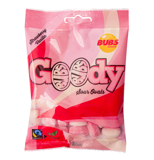 Goody Sour Ovals - Strawberry & Vanilla 90g