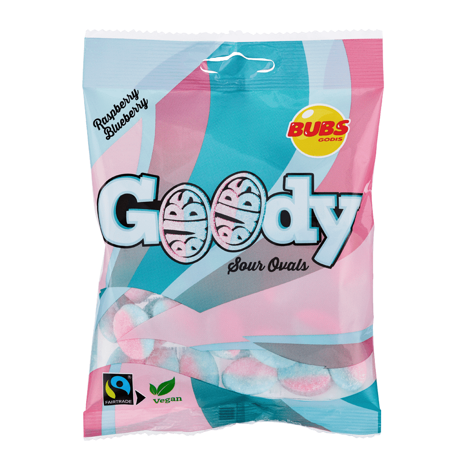 Goody Sour Ovals - Raspberry & Blueberry 90g